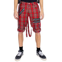 kraťasy pánské HEARTLESS - KAHLEB - RED TARTAN - SH-KHBM-RT