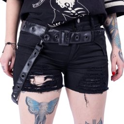 kraťasy dámské HEARTLESS - HECATE - BLACK - P-HECATE-B