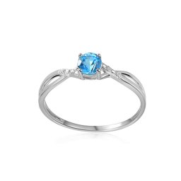 Topásový prsten 0,31 ct s diamanty Liv, 14K IZBR589A