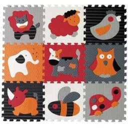 Baby Great Pěnové puzzle Zvířata šedá-červená SX (30x30)