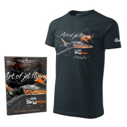Triko s lehkým bojovým letadlem L-39 SKYFOX ŠEDÉ vel. M