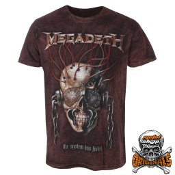 tričko pánské Megadeth - Rex Failed System - Magic Day Red - METALSHOP ORIGINALS - 23134