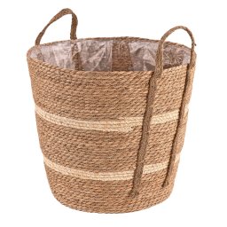 DEMA Pletený košík z mořské trávy s fólií 45 cm Seasons 39040D