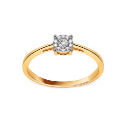 Zásnubní briliantový prsten Galilea, žluté zlato 14K IZBR1505