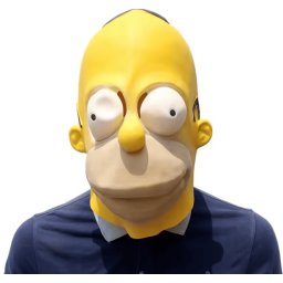 Maska Homer Simpson – karnevalová obličejová maska pro děti i dospělé