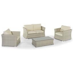 Venkovní sezení do zahrady - Ratanový zahradní elegantní set pro 4 osoby + stolek