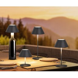 Exteriérová stolní LED lampa 4v1 (různé výšky tyče) + zátka do láhve s IP44