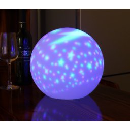 LED svítící měsíc projekce oblohy - možnost měnit RGBW barvy + IP44 (22cm průměr)