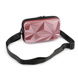 Dámská skořepinová kabelka / pouzdro crossbody s popruhem 18x11 cm, barva 2 pudrová