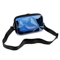 Transparentní skořepinová kabelka / pouzdro crossbody 18x11 cm, barva 5 modrá