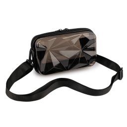 Transparentní skořepinová kabelka / pouzdro crossbody 18x11 cm, barva 6 šedá prachová