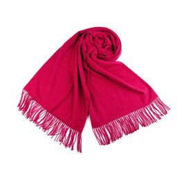 Šátek / šála typu pashmina s třásněmi 70x180 cm, barva 27 (19) pink