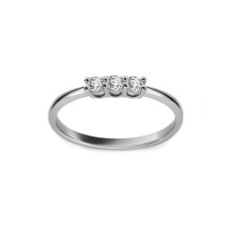 Originální prsten s diamanty, bílé zlato FLBR021A