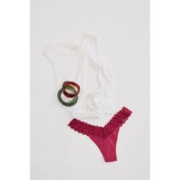 Intimissimi Brazilky ve Stylu 80. Let z Krajky a Mikrovlákna Žena Růžová Size 3