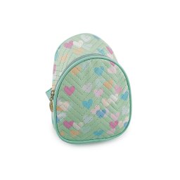 Dětský batoh crossbody 16x21 cm, barva 4 zelená past.sv.