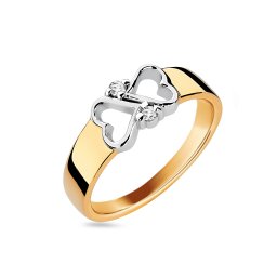 Diamantový prsten Pretty s diamanty, kombinované zlato 14K BSBR146