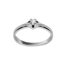 Diamantový zásnubní prsten Always s diamantem 0,08 ct, bílé zlato 14K BSBR149AM