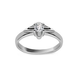 Diamantový zásnubní prsten Always s diamantem 0,16 ct, bílé zlato 14K BSBR150A