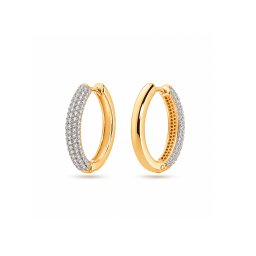 Diamantové náušnice Eclipse s diamanty, kombinované zlato 14K BSBR143