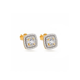 Diamantové náušnice Dream s lab-grown diamanty, kombinované zlato 14K BSLG001