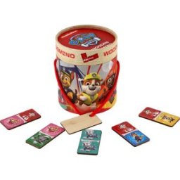 Teddies Domino dřevěné Tlapková patrola 28ks v papírovém tubusu