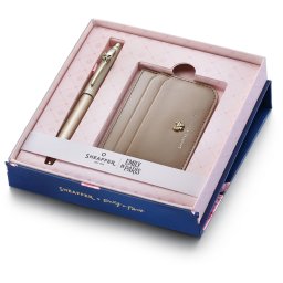Sheaffer 100 Champagne G2937751-2 Emily in Paris GT sada kuličkové pero + pouzdro na karty