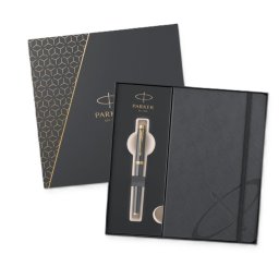 Parker 1502/3191776 Royal IM Core Grey GT sada dárková sada kuličkové tužky v kazetě se zápisníkem