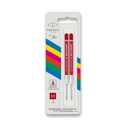 Parker Náplň QuinkFlow do kuličkového pera M červená 2 ks 1502/0286545