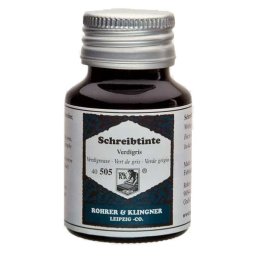 Rohrer & Klingner Verdigris lahvičkový inkoust modročerný 50 ml RK40505050
