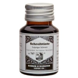 Rohrer & Klingner Leipsician Black lahvičkový inkoust černý 50 ml RK40707050