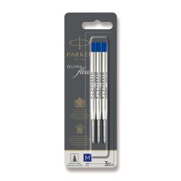 Parker Náplň QuinkFlow do kuličkové tužky M modrá 3 ks 1502/0219152 - černá 1,0 mm - M střední