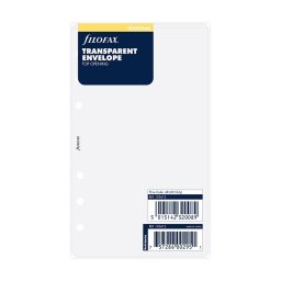 Filofax Náplň, Osobní, průhledná obálka, horní otevírání