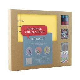 Filofax Blok s doplňky Clipbook A5 Pastelová žlutá