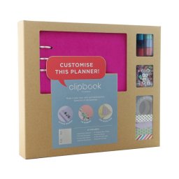 Filofax Blok s doplňky Clipbook Kit Pastel A5 fuchsiová