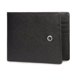 GvFC Saffiano Black, kožené pouzdro na kreditní karty