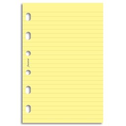 Filofax papír linkovaný žlutý, 20 listů