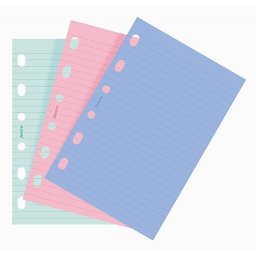Filofax Poznámkový papír, linkovaný, 3 barvy náplň kapesních diářů formát A7 10 listů