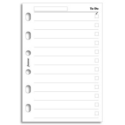 Filofax Nezapomeň, bílé náplň kapesních diářů formát A7 20 listů