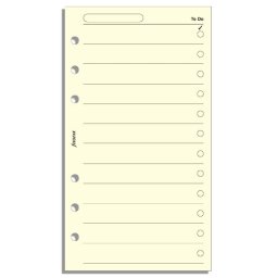 Filofax Nezapomeň A6, krémové náplň osobních diářů 20 listů