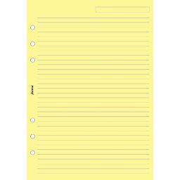 Filofax A5 linkovaný papír žlutý 25 listů