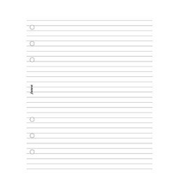 Filofax A5 poznámkový blok linkovaný bílý