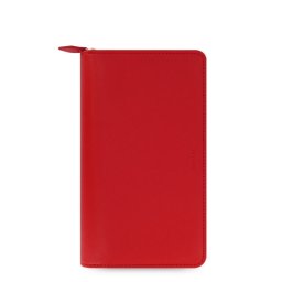 Filofax Saffiano ZIP A6 Compact týdenní 2026 červený