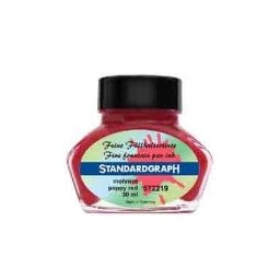 Standardgraph Poppy Red lahvičkový inkoust červený 30 ml