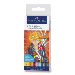 Faber-Castell 6715 Shonen popisovač Pitt Artist Pen Manga 6 ks