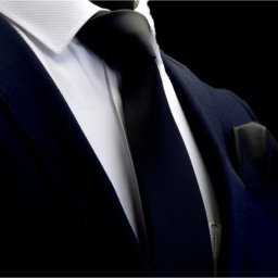 Gaira® Kravata a kapesníček 7061, Barva černá