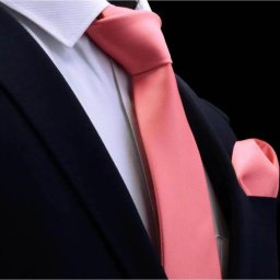 Gaira® Kravata a kapesníček 7061, Barva růžová