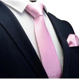 Gaira® Kravata a kapesníček 7061, Barva světle růžová