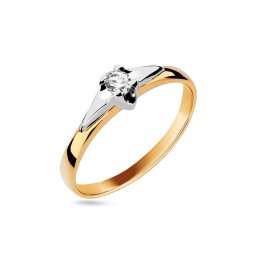 Diamantový zásnubní prsten Always s diamantem 0,13 ct, kombinované zlato 14K BSBR149