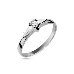 Diamantový zásnubní prsten Always s diamantem 0,13 ct, bílé zlato 14K BSBR149A