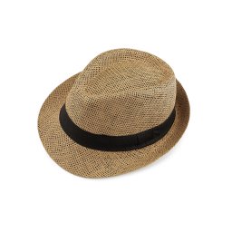Dětský letní klobouk / slamák, barva 26 hnědá přírodní